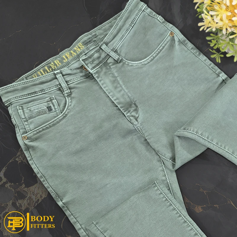 J167 Sea Green Jeans Pant - Image 3