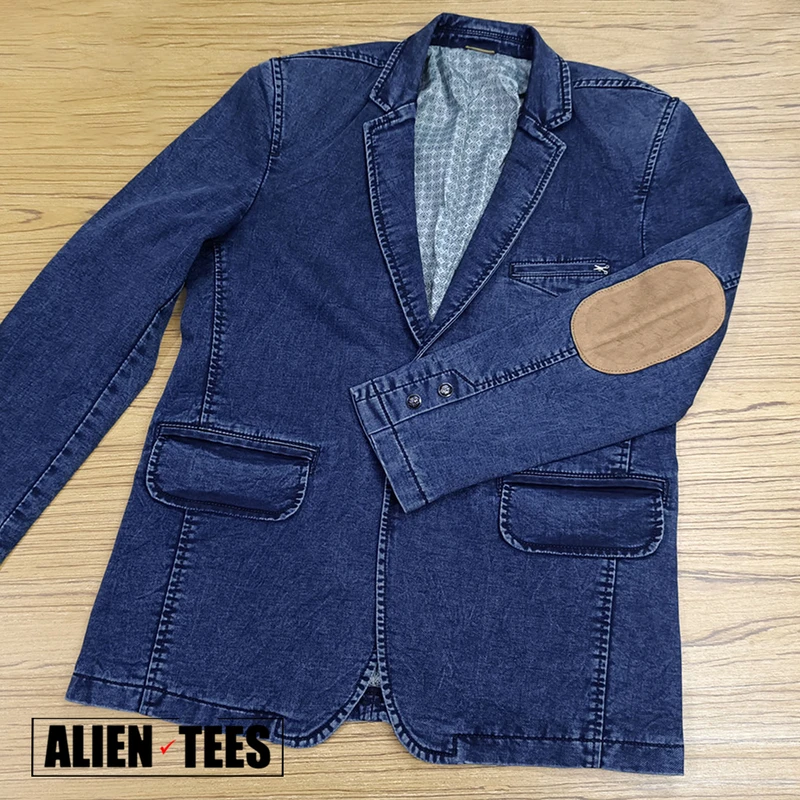 RC02 Navy Blue Denim Blazer